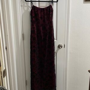 Morgan & Co. Burgundy Floral Maxi Dress
